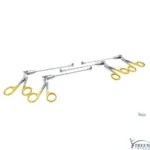 Arthroscopic punch forceps set with gold ring handles for orthopedic joint surgery by Xtreem Invent