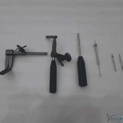 Component layout of Cloward cervical retractor system showing mechanical frames and drivers by Xtreem Invent