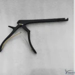 Right side close up view of black coated detachable Kerrison rongeur bone cutting instrument by Xtreem Invent