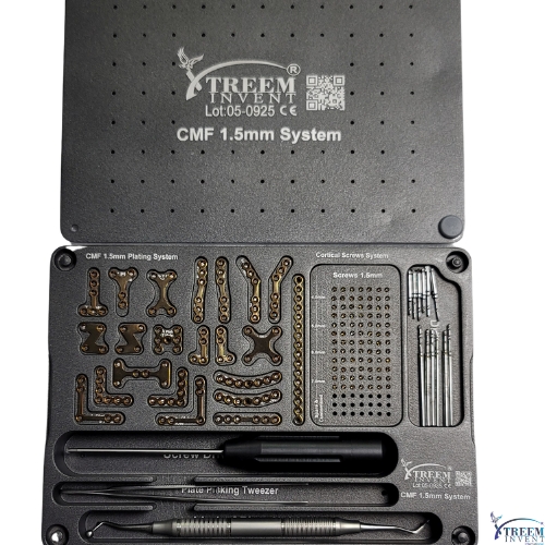 caranio maxillofical by XT (2) Cranio Maxillofacial Implant System 1.5mm – Titanium Plates & Screws Set - Image 1