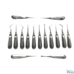 Set of 15 Dental Elevators – Tooth Extraction Elevators Kit (Complete Surgical Set)