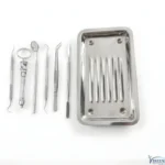 Dental Examination Kit – Mouth Mirror, Tweezer, Excavator, Filling Instrument, Syringe & Tray