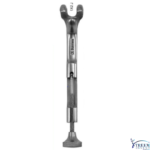 Stainless steel Xtreem surgical bone traction bow instrument with adjustable screw mechanism and 1X2 J markings, isolated on a white background.